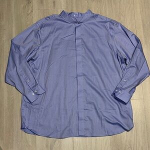 🔥BUNDLESALE Men’s 18.5 36/37 Rochester Egyptian Cotton No Collar Dress Shirt nwt